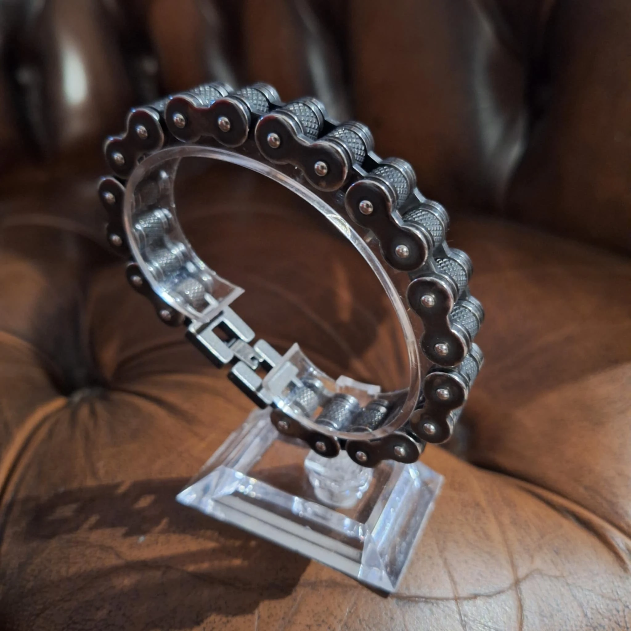 Herenarmband van hoogwaardig roestvrij staal - Premium kwaliteit - Motorkettingstijl, Biker-look, Urban – photo 9